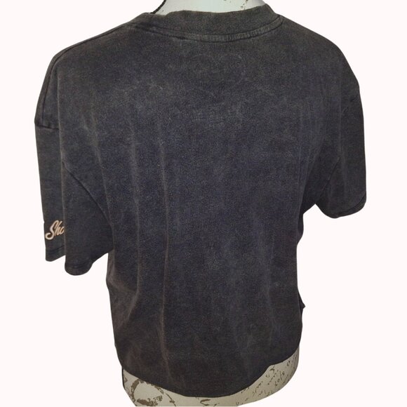 Obsessive Love Womens Graphic Baby Tee Cropped Vintage Fade Wash North Shore 70s - Picture 5 of 6